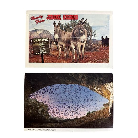 Vintage Jerome Arizona Ghost City and Carlsbad Caverns Postcard Photo Booklet - Picture 2 of 6